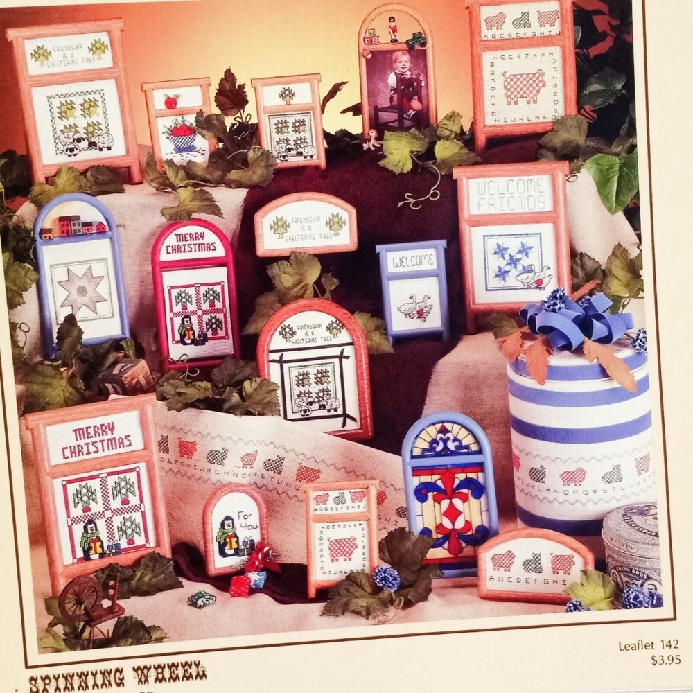 This That My Little Quilted Friends Spinning Wheel Cross Stitch Yvonne M Thorp